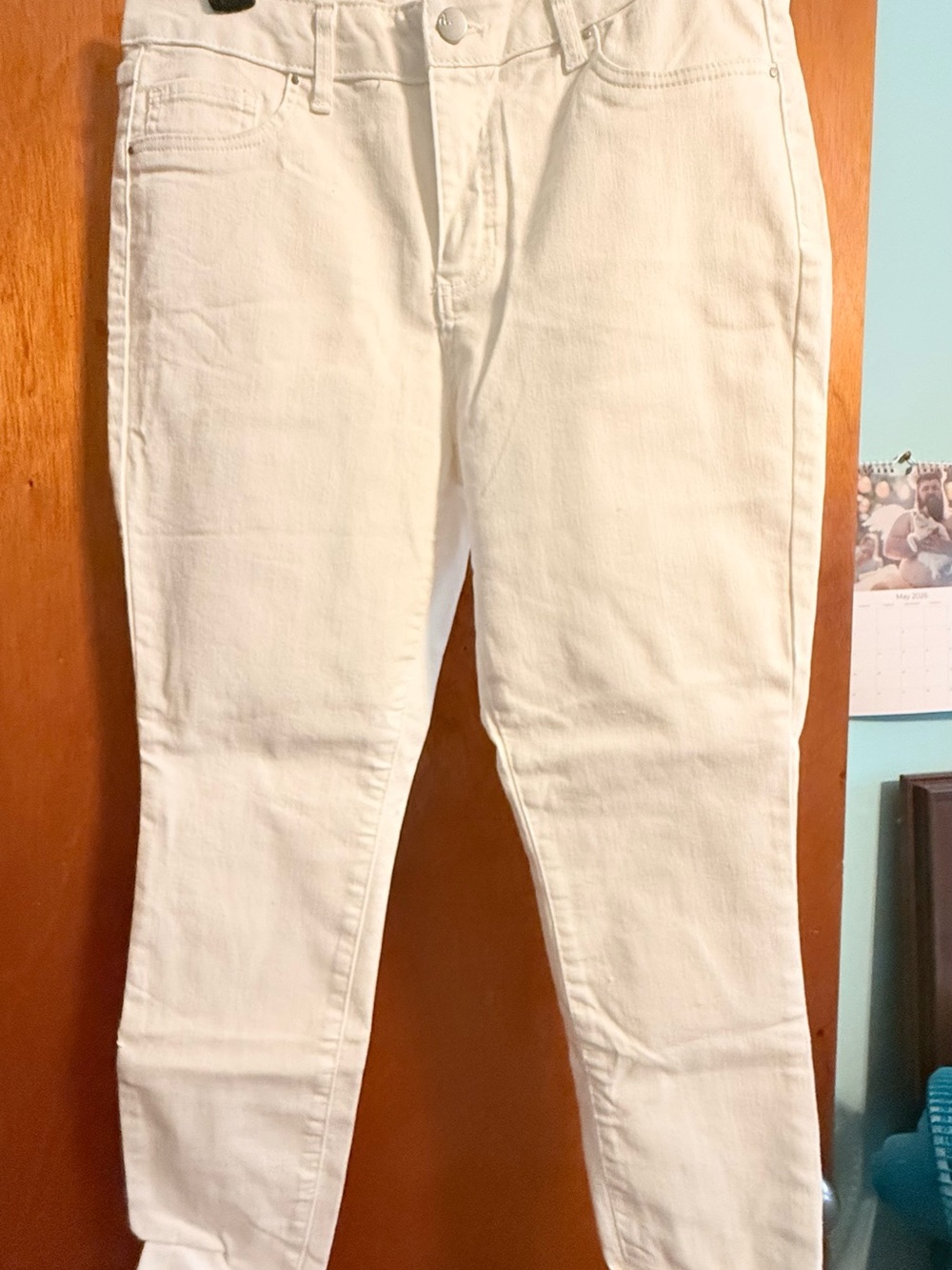 d. jeans Cream High-Rise Skinny Jeans